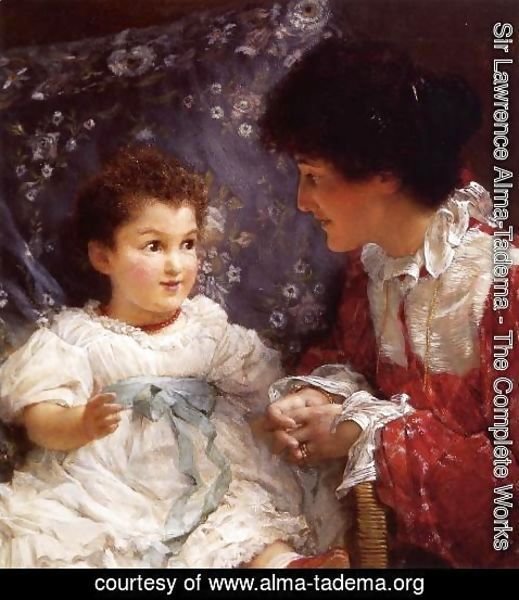 Sir Lawrence Alma-Tadema - Mrs George Lewis and Her Daughter Elizabeth