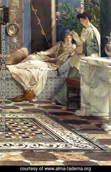Sir Lawrence Alma-Tadema - From An Absent One