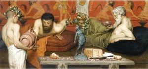 Sir Lawrence Alma-Tadema - Greek Wine