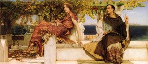 Sir Lawrence Alma-Tadema - The Conversion Of Paula By Saint Jerome