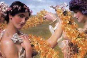 Sir Lawrence Alma-Tadema - When Flowers Return