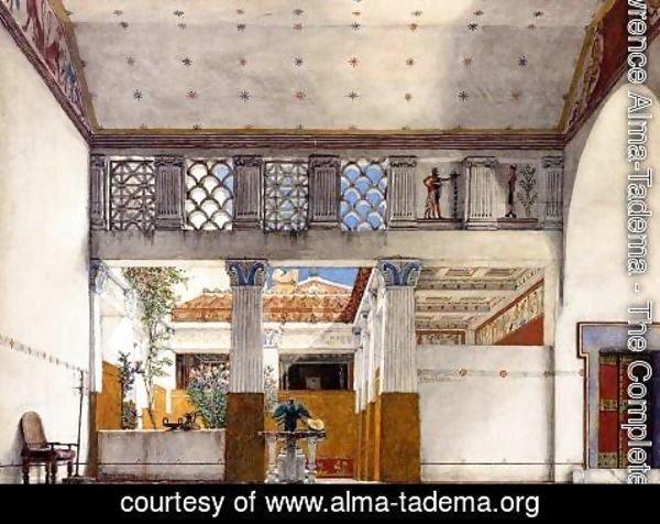 Sir Lawrence Alma-Tadema - Interior of Caius Martius's House
