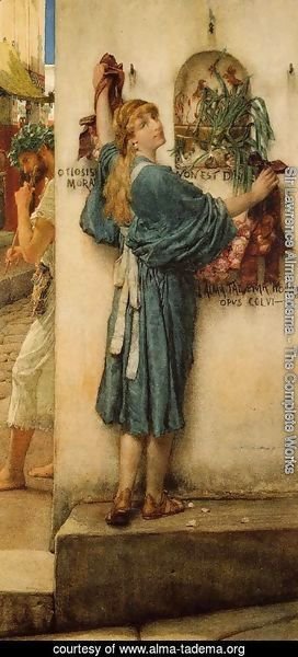 Sir Lawrence Alma-Tadema - A Street Altar