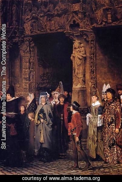 Sir Lawrence Alma-Tadema - Leaving Church in the Fifteenth Century