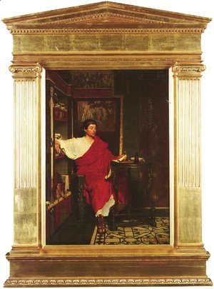 Sir Lawrence Alma-Tadema - A Roman Scribe Writing Dispatches