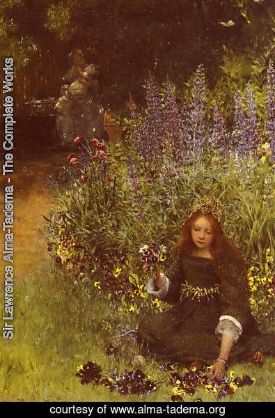 Sir Lawrence Alma-Tadema - Gathering Pansies