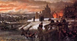 Sir Lawrence Alma-Tadema - The Crossing of the River Berizina - 1812