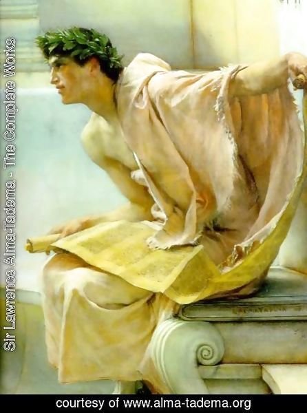 Sir Lawrence Alma-Tadema - A Reading from Homer (detail)