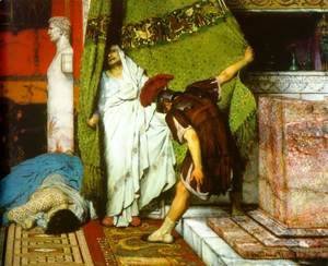 Sir Lawrence Alma-Tadema - A Roman Emperor AD41 (detail I)