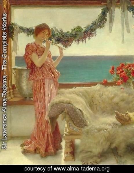 Sir Lawrence Alma-Tadema - Melody On A Mediterranean Terrace