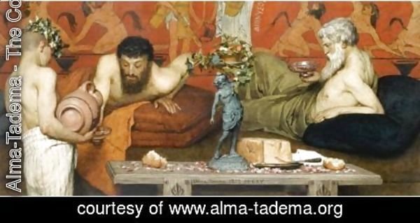 Sir Lawrence Alma-Tadema - Greek Wine