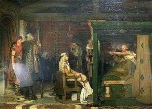 Sir Lawrence Alma-Tadema - Fredegunda Praetextatus visit on his deathbed